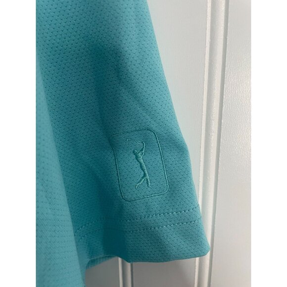 Pga Tour Airflux Mens Light Blue Polo Shirt L - Picture 4 of 11